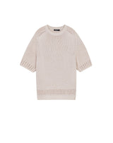 【OUTLET】オーバーサイズフィッシュネットディテールSSセーター IVORY