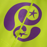 ミルキーウェイジップアップフーディ / Milkyway Zip Up Hoodie - Lime Green / Dark Purple
