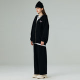 グラフィティプリンティングフードジップアップ/GRAFFITI PRINTING HOOD ZIP-UP-BLACK