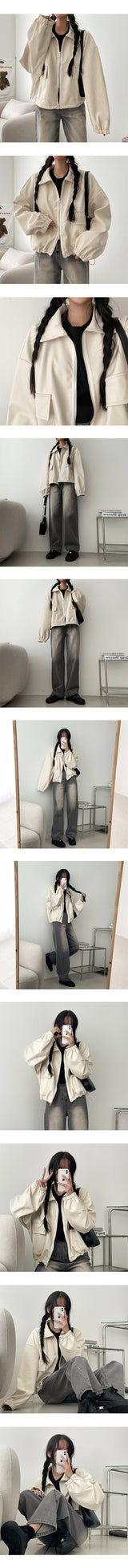 Lone washing side banding denim wide pants