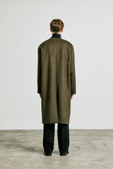 collarless front cover coat khaki (6615481614454)