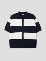 ストライプカラーカーディガン/Stripe collar cardigan 3color