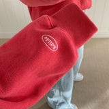 トーンアップシープアッピング刺繡ハーフネックジップアップ