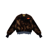 [UNISEX] Tie-Dye Faux-Shearlng Pullover (Brown) (6656345866358)