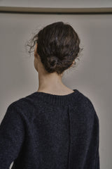 ウール Vニット/WOOL V-KNIT_CHARCOAL
