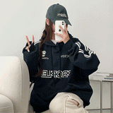 [Fleece] レックスラインカラーボクシーフーディ