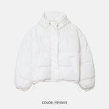 (UNISEX) マシュマロフードクロップダウン