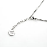 Mom&Dad Cross Necklace [Girl] (6593087504502)