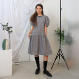 Bonita flower check dress (6657246920822)