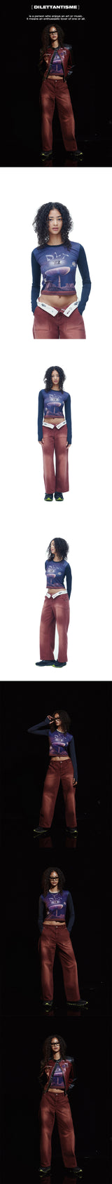 ターンアップロゴベルト ローライズパンツ / TURN UP LOGO BELT LOW RISE PANTS (WN)