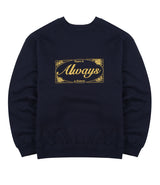 オールウェイズエンブロイダリースウェットシャツ / ALWAYS EMBROIDERED SWEATSHIRT(NAVY)