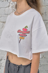 チェリーベアクロップT / CHERRY BEAR CROP T (WHITE)