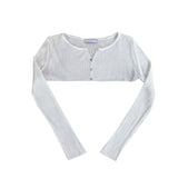 Underboob button cardigan
