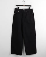 Nade Buckle Point Cotton Long Wide Pants