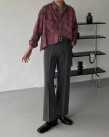 ポーニングチェッククロップカッティングシャツ