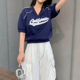 ポニーVネックアノラックショートスリーブTシャツ
