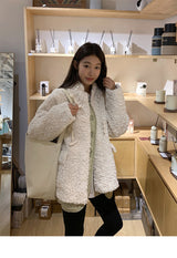 Ankara tteokbokki fleece coat