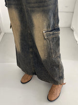 Parform Remedy Washing Long Denim Skirt