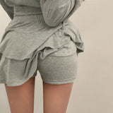 [Bellide made] skirt + hooded zip-up set