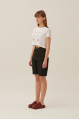チェリーブラー半袖Tシャツ／CHERRY BLUR SHORT SLEEVE T-SHIRT [WHITE]