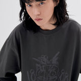 Painting KKAHO long Sleeve T57  Khaki Chacoal (6614928818294)