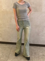 Hera boots cut denim pants 