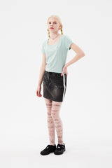 スモールチェリースクエアネッククロップTシャツ / SMALL CHERRY SQUARE NECK CROP T-SHIRT [MINT]
