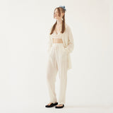 PLEATS BANDING PANTS (IVORY) (6579694567542)