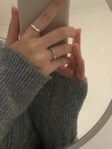 [3 set] modern volume layered ring set