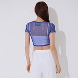 4ラインメッシュクロップトップ/TOP(9360) 4 Line Mesh Crop Tee