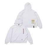 INSIDEOUT OVERSIZED BIO-WASHED HOODIE V2  WHITE / BLACK