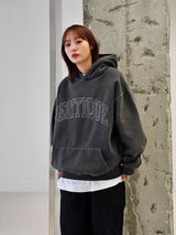 VENTIQUE Pigment Logo embroidery Hoodie 3color