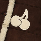 CHERRY SUEDE MUSTANG JACKET [DARK BROWN]