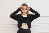 lace cardigan t-shirt black (6688676315254)