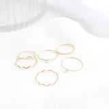 デイリーレイヤードリング 6セット / Daily layered ring 6 set (2 color)