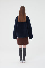 チェリーポケットフリースジャンパー / CHERRY POCKET FLEECE JUMPER [NAVY]