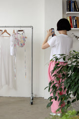 ribbon string pants (pink)