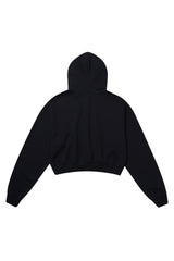  HAIF-ZIP HOODIE (CROP)_NAVY