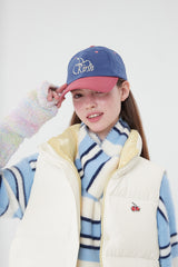 チェリーストライプマフラー／CHERRY STRIPE MUFFLER [BLUE]