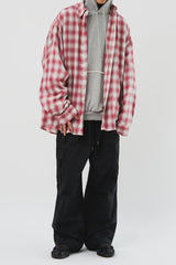 スプレーチェックオーバーサイズシャツ (3color)
