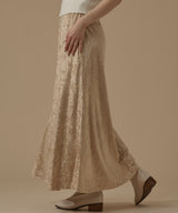 VELVET FLARE SKIRT