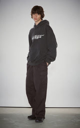  GRAFFITI CRACK HOODIE_CHARCOL