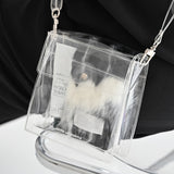 クリアpvcストラップポーチ / Clear pvc strap pouch_gliter