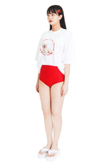 ドッグラッシュオーバーショートスリーブTシャツ/dog rash over short sleeve t-shirts (white)