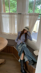 All-round knit cardigan