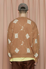 MUSIC ARGYLE CARDIGAN / BEIGE