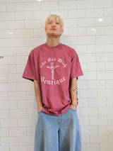 VENTIQUE Pigment Jesus Short Sleeve Tee 3color