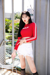 ライニングクロップTシャツ / TOP(5803) Lining Crop Tee