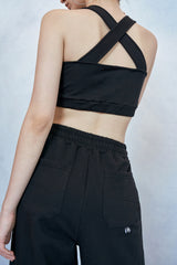 HIDE Cross Bra Top (Black) (6570977198198)