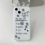 Black - To do list Phone Case_matt